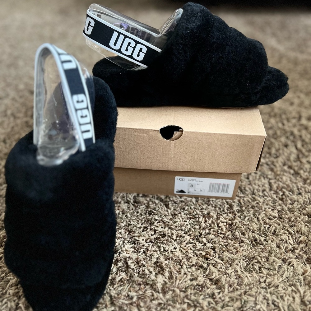 UGG women’s slippers W Fluff Yeah Slide Black